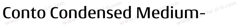Conto Condensed Medium字体转换